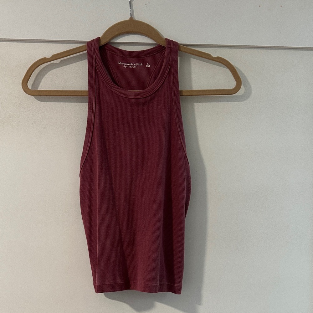 Abercrombie & Fitch Women's Maroon Tank Top